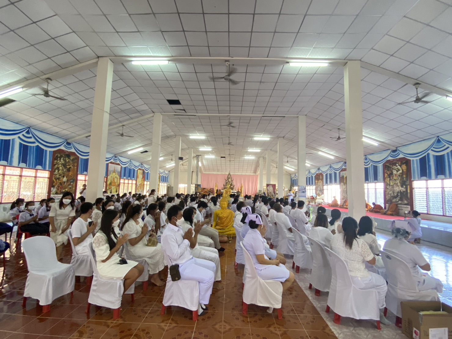 พิธีแสดงพระธรรมเทศนา บทพระธรรมเทศนาเฉลิมพระธรรมบารมี อุภินมัติถจรกาถา เฉลิมพระบารมีสมเด็จพระนางเจ้าสิริกิต์ พระบรมราชินีนาถ พระบรมราชชนนีพันปีหลวง ณ วัดไม้ฝาด